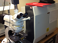 Picture of Spectrometer (Raman microscope) with He/Ne (633nm) and diode lasers (780nm)