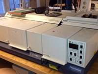 Picture of IR-spectrometer with Raman accessory and NdYAg-laser (1064nm)